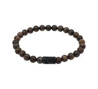 Amor Armband Unisex, Braun, 12 mm, 7 mm, Edelstahl, IP Schwarz, Holz, Echtschmuck 2040522