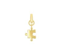 Amor Charm 925 Sterling Silber Damen Charms, 2 cm, Gold, Puzzleteil, Kommt in Schmuck Geschenk Box, 2038510