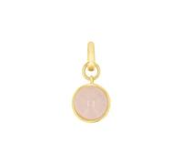Amor Charm – 925 Sterling Silber Rosenquarz-Anhänger für Damen, 2 cm, Rosa – mit Geschenkbox