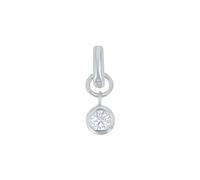 Amor Charm 925 Sterling Silber Damen Charms, mit Zirkonia synth., 1,5 cm, Silber, Januar, Kommt in Schmuck Geschenk Box, 2038533