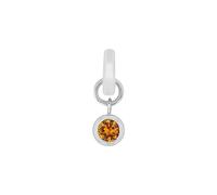 Amor Damen-Charm 925 Sterling Silber mit synth. Zirkonia 1,5 cm Braun One Size