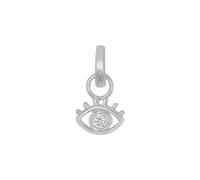 Amor Charm 925 Sterling Silber Damen Charms, mit Zirkonia synth., 1,6 cm, Weiß, Auge, Kommt in Schmuck Geschenk Box, 2038471