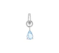 Amor Charm 925 Sterling Silber Damen Charms, mit Zirkonia synth., 1,7 cm, Blau, Kommt in Schmuck Geschenk Box, 2038532
