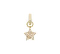 Amor Charm für Damen – Stern, 925 Sterling Silber, synth. Zirkonia, 1,8 cm, Apricot, Geschenkbox