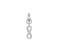 Amor Charm Damen Infinity – 925 Sterling Silber rhodiniert, weiße Zirkonia, 2,1 cm, Geschenkbox