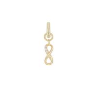Amor Charm 925 Sterling Silber Damen Charms, mit Zirkonia synth., 2,1 cm, Weiß, Infinity, Kommt in Schmuck Geschenk Box, 2038554