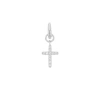 Amor Charm 925 Sterling Silber Damen Charms, mit Zirkonia synth., 2,1 cm, Weiß, Kreuz, Kommt in Schmuck Geschenk Box, 2038512