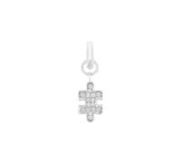 Amor Charm 925 Sterling Silber Damen Charms, mit Zirkonia synth., 2,1 cm, Weiß, Puzzleteil, Kommt in Schmuck Geschenk Box, 2038511
