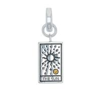 Amor Charm 925 Sterling Silber Damen Charms, mit Zirkonia synth., 2,2 cm, Silber, Tarotkarten, Kommt in Schmuck Geschenk Box, 2038547