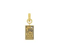 Amor Charm Damen, Gold, onesize, Tarotkarte, 7 mm, Zirkonia, mehrfarbig, Silber 925, rhodiniert 2038548