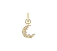 Amor Charm 925 Sterling Silber Damen Charms, mit Zirkonia synth., 2 cm, Apricot, Mond, Kommt in Schmuck Geschenk Box, 2038482