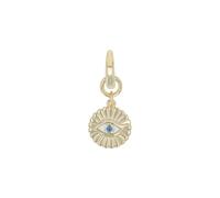 Amor Charm 925 Sterling Silber Damen Charms, mit Zirkonia synth., 2 cm, Blau, Auge, Kommt in Schmuck Geschenk Box, 2038501