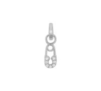 Amor Charm 925 Sterling Silber Damen Charms, mit Zirkonia synth., 2 cm, Weiß, Sicherheitsnadel, Kommt in Schmuck Geschenk Box, 2038476