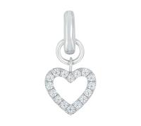 Amor Charm Damen, Silber, onesize, Herz, Weiß, Silber 925, rhodiniert 2038516