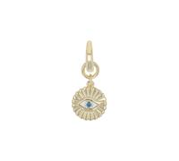 Amor Charm 925 Sterling Silber Damen Charms, mit Zirkonia synth., 2 cm, Blau, Auge, Kommt in Schmuck Geschenk Box, 2038501