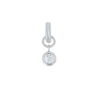 Amor Charm 925 Sterling Silber Damen Charms, mit Zirkonia synth., 1,5 cm, Silber, Januar, Kommt in Schmuck Geschenk Box, 2038533