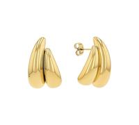 Amor Creole für Damen, Edelstahl, 25 mm, gold, Geschenkidee, kommt in Schmuck Geschenk Box, 2100175