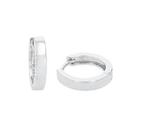 Amor Creolen 925 Sterling Silber Damen Ohrschmuck, 1,3 cm, Silber, Kommt in Schmuck Geschenk Box, 9944750