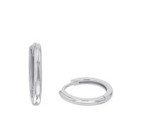 Amor Creolen 925 Sterling Silber Damen Ohrschmuck, 1,4 cm, Silber, Kommt in Schmuck Geschenk Box, 2038566