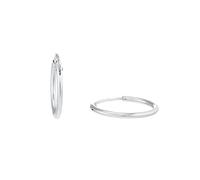 Amor Creolen 9087136 – 925 Sterling Silber rhodiniert 1,4 cm Damen