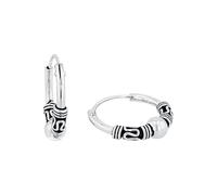 amor Creolen für Damen, 925 Sterling Silber, silber Silber