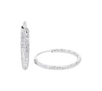 Amor Creolen für Damen, 925 Sterling Silber, silber Silber