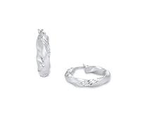 Amor Creolen 925 Sterling Silber Damen Ohrschmuck, 2,2 cm, Silber, Kommt in Schmuck Geschenk Box, 2017275