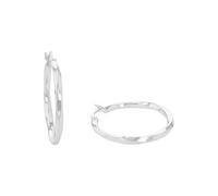 Amor Creolen 925 Sterling Silber Damen Ohrschmuck, 2,5 cm, Silber, Kommt in Schmuck Geschenk Box, 9966318