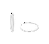 Amor Creolen 925 Sterling Silber Damen Ohrschmuck, 2,8 cm, Silber, Kommt in Schmuck Geschenk Box, 9968503