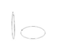 Amor Creolen 925 Sterling Silber Damen Ohrschmuck, 6 cm, Silber, Kommt in Schmuck Geschenk Box, 9061877