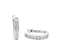 amor - Creolen für Damen, 925 Sterling Silber, Zirkonia synth.