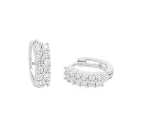 Paar Creolen AMOR "9038275", silber (silberfarben, weiß, weiß), Ohrringe, Damen, Silber 925 (Sterlingsilber), mit Zirkonia (synth.) (27556424-0) silberfarben, weiß, weiß