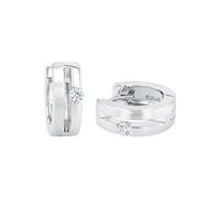 amor Creolen Silber Weiss Damen