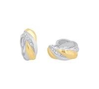 Amor Creolen für Damen, 925 Sterling Silber, Zirkonia synth., mehrfarbig Bicolor