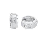 Paar Creolen AMOR "9850990" Ohrringe Gr. mit Zirkonia, Silber 925 (Sterlingsilber), silberfarben (silberfarben,weiß, weiß) Damen Creolen mit Zirkonia (35264837-0)