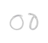 amor - Creolen für Damen, 925 Sterling Silber, Zirkonia synth. Weiss