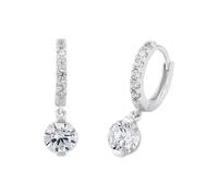 Amor Creolen 2023071 – 925 Sterling Silber, rhodiniert, Zirkonia weiß, 2,1 cm