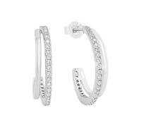 Amor Creolen 2026205 – 925 Sterling Silber mit synthetischen Zirkonia, 2 cm – Damen, Geschenkbox