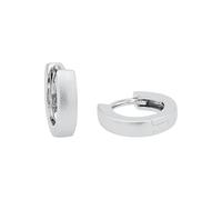 Amor Creolen 925 Sterling Silber Unisex Damen Herren Ohrschmuck, 1,2 cm, Silber, Kommt in Schmuck Geschenk Box, 9059331