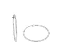 Amor Creolen 925 Sterling Silber Unisex Damen Herren Ohrschmuck, 2,5 cm, Silber, Kommt in Schmuck Geschenk Box, 9061402