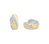 Amor Creolen für Damen, 925 Sterling Silber, Zirkonia synth., mehrfarbig Bicolor