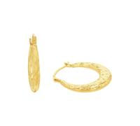 amor - Creolen für Damen, Gold 375 Ohrringe Weiss