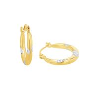 Amor Creolen Damen Ohrschmuck, 2,5 cm, Gold, Kommt in Schmuck Geschenk Box, 2013724