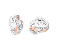 Amor Creolen für Damen, 925 Sterling Silber, Zirkonia synth., mehrfarbig Bicolor