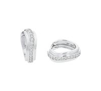 amor - Creolen für Damen, 925 Sterling Silber, Zirkonia synth.