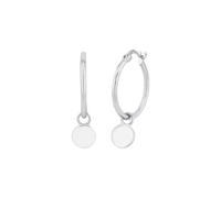 Amor Creolen 925 Sterling Silber Damen Ohrschmuck, 1,8 cm, Silber, Kommt in Schmuck Geschenk Box, 2026262