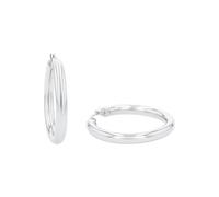 Creolen Damen, Silber, onesize, 4 mm 9168637