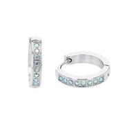 Amor Creolen 2036467 – Damen, Edelstahl Silber, 3 mm, mehrfarbig, Zirkonia (synth.)