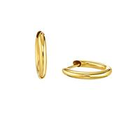 Amor Creolen für Damen und Herren, Unisex, Gold 375, gold Gold