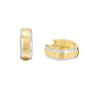 Amor Creolen Unisex Damen Herren Ohrschmuck, 1,5 cm, Bicolor, Kommt in Schmuck Geschenk Box, 2013744